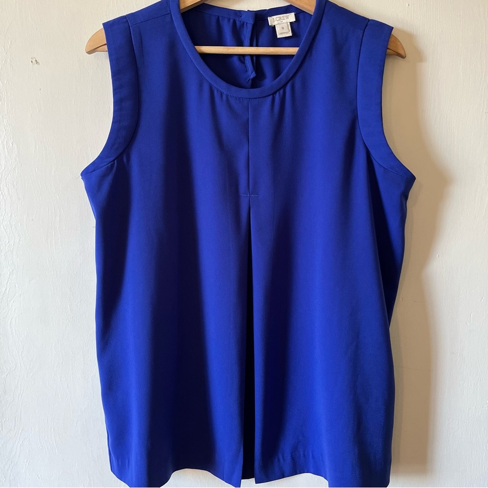 J. Crew Indigo / Purple / Blue Sleeveless Blouse, Size 8